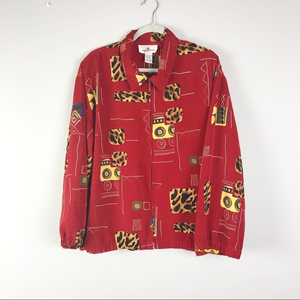 Erin London Red & Leopard Jacket